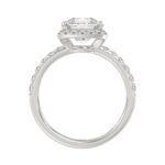 14K WHITE GOLD 4 1/2CT ROUND/CUSHION DIAMOND LADIES RING (CENTER STONE CUSHION DIAMOND 4CT & Color F-G Clarity VS1/VS2) - Image 2
