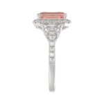 14K WHITE GOLD 4 1/4CT ROUND/RADIANT/TRAPEZOID DIAMOND LADIES RING (CENTER STONE PINK RADIANT DIAMOND 3.00CT) - Image 3