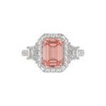 14K WHITE GOLD 4 1/4CT ROUND/RADIANT/TRAPEZOID DIAMOND LADIES RING (CENTER STONE PINK RADIANT DIAMOND 3.00CT) - Image 2