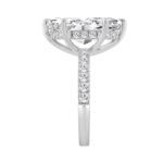 14K WHITE GOLD 4 3/4CT MARQUISE/ROUND DIAMOND LADIES RING (CENTER STONE MARQUISE DIAMOND 4CT) - Image 3