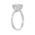 14K WHITE GOLD 4 3/8CT ROUND DIAMOND LADIES BRIDAL SET (CENTER STONE ROUND DIAMOND 3.00CT) - Image 3