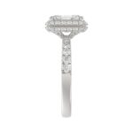 14K WHITE GOLD 4.00CT ROUND/EMERALD DIAMOND LADIES RING (CENTER STONE EMERALD DIAMOND 3.00CT) - Image 4