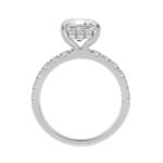 14K WHITE GOLD 6.00CT ROUND/CUSHION DIAMOND LADIES RING (CENTER STONE CUSHION DIAMOND 5CT) - Image 2