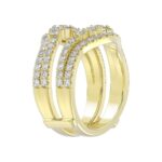 14K YELLOW GOLD 1 1/4CT ROUND DIAMOND LADIES WRAP RING - Image 3