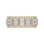 14K YELLOW GOLD 1 1/4CT ROUND/BAGUETTE DIAMOND LADIES BAND - Image 5