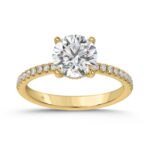 14K YELLOW GOLD 1 3/4CT ROUND DIAMOND LADIES RING (CENTER STONE ROUND DIAMOND 1 1/2CT)