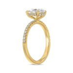 14K YELLOW GOLD 1 3/4CT ROUND/PEAR DIAMOND LADIES RING (CENTER STONE PEAR DIAMOND 1 1/2CT) - Image 3