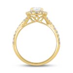 14K YELLOW GOLD 1 3/4CT ROUND/PEAR DIAMOND LADIES RING (CENTER STONE PEAR DIAMOND 1.00CT) - Image 2