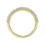 14K YELLOW GOLD 2 1/2CT ROUND/EMERALD DIAMOND LADIES BAND - Image 2