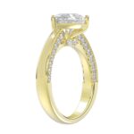 14K YELLOW GOLD 2 1/2CT ROUND/PEAR DIAMOND LADIES RING (CENTER STONE PEAR DIAMOND 2.00CT) - Image 3