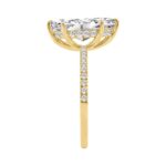 14K YELLOW GOLD 2 1/4CT MARQUISE/ROUND DIAMOND LADIES RING (CENTER STONE MARQUISE DIAMOND 2CT) - Image 3