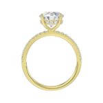 14K YELLOW GOLD 2 1/4CT ROUND DIAMOND LADIES RING (CENTER STONE ROUND DIAMOND 2CT) - Image 2