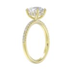 14K YELLOW GOLD 2 1/4CT ROUND DIAMOND LADIES RING (CENTER STONE ROUND DIAMOND 2CT) - Image 3