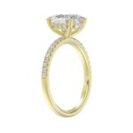14K YELLOW GOLD 2 1/5CT ROUND/OVAL DIAMOND LADIES RING (CENTER STONE OVAL DIAMOND 2CT) - Image 3
