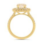 14K YELLOW GOLD 2 3/4CT ROUND/CUSHION DIAMOND LADIES RING (CENTER STONE YELLOW CUSHION DIAMOND 2CT) - Image 2