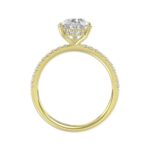 14K YELLOW GOLD 2 3/4CT ROUND/PEAR DIAMOND LADIES RING (CENTER STONE PEAR DIAMOND 2CT) - Image 2