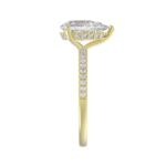 14K YELLOW GOLD 2 3/4CT ROUND/PEAR DIAMOND LADIES RING (CENTER STONE PEAR DIAMOND 2CT) - Image 4