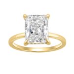 14K YELLOW GOLD 3 1/8CT ROUND/RADIANT DIAMOND LADIES RING (CENTER STONE RADIANT DIAMOND 3.00CT)