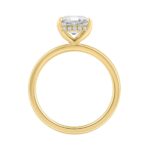 14K YELLOW GOLD 3.00CT ROUND/CUSHION DIAMOND LADIES RING (CENTER STONE CUSHION DIAMOND 3CT) - Image 2