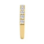 14K YELLOW GOLD 3/4CT ROUND DIAMOND LADIES BAND - Image 3
