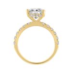 14K YELLOW GOLD 4 3/4CT ROUND/OVAL DIAMOND LADIES RING (CENTER STONE OVAL DIAMOND 4CT) - Image 2