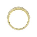 14K YELLOW GOLD 5.00CT ROUND/EMERALD DIAMOND LADIES BAND - Image 2