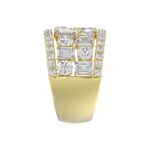 14K YELLOW GOLD 5.00CT ROUND/EMERALD DIAMOND LADIES BAND - Image 4