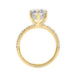 14K YELLOW GOLD 6.00CT MARQUISE/ROUND DIAMOND LADIES RING (CENTER STONE MARQUISE DIAMOND 5CT) - Image 2