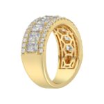 3.00 CT Fashion Band for Ladies Round & Radiant Cut Diamonds 14K Yellow Gold Luxury Band (Color F-G -Clarity VS1/VS2) - Image 3