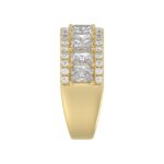 3.00 CT Fashion Band for Ladies Round & Radiant Cut Diamonds 14K Yellow Gold Luxury Band (Color F-G -Clarity VS1/VS2) - Image 4