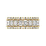 3.00 CT Fashion Band for Ladies Round & Radiant Cut Diamonds 14K Yellow Gold Luxury Band (Color F-G -Clarity VS1/VS2) - Image 5