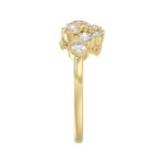 Classic 10K Yellow Gold  Round Lab Grown Diamond Ladies Fashion  Ring 3/4Ct (Color F-G -Clarity Vs1/Vs2) - Image 4