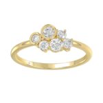 Classic 10K Yellow Gold  Round Lab Grown Diamond ladies Ring 1/2CT (Color F-G -Clarity VS1/VS2)