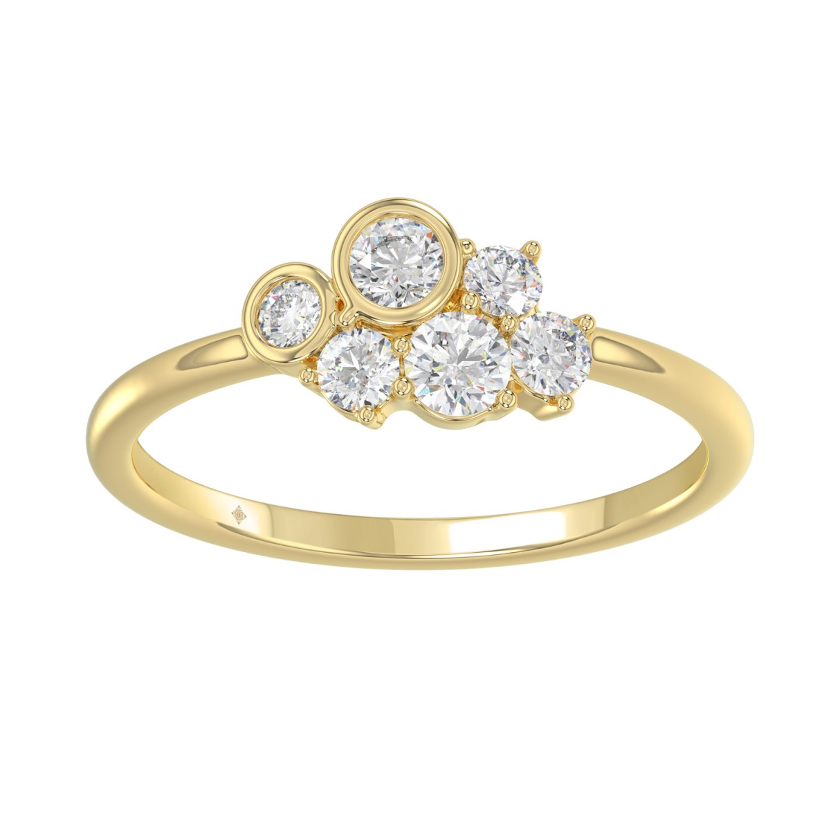 Classic 10K Yellow Gold Round Lab Grown Diamond ladies Ring 1/2CT (Color F-G -Clarity VS1/VS2) 1 Classic 10K Yellow Gold Round Lab Grown Diamond ladies Ring 1/2CT (Color F-G -Clarity VS1/VS2) - Image 1