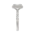 ETERNAL BLUSH COLLECTION 14K WHITE GOLD 1.00CT ROUND/RADIANT DIAMOND LADIES RING (CENTER STONE PINK RADIANT DIAMOND 3.00CT) - Image 4