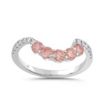 ETERNAL BLUSH COLLECTION 14K WHITE GOLD 3/4CT ROUND DIAMOND LADIES BAND (PINK ROUND)