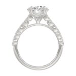 Ladies 14K White Gold Ladies Elegance- Bridal Set  3 1/3CT Round & Oval Diamonds 3.00CT Oval Center stone (Color F-G  Clarity VS1/VS2) - Image 2