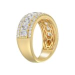 Ladies 14K Yellow Gold Ladies Band 2 1/4CT Featuring Round & Radiant Cut Diamonds - Image 3