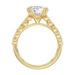 Ladies 14K Yellow Gold Ladies Elegance- Bridal Set  3 1/3CT Round Diamond 3.00CT Round Center stone (Color F-G -Clarity VS1/VS2) - Image 2
