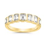 LADIES BAND 1 1/4CT EMERALD DIAMOND 14K YELLOW GOLD