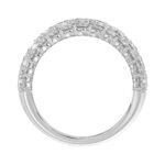 LADIES BAND 3 1/2CT ROUND/EMERALD DIAMOND 14K WHITE GOLD - Image 2