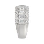 LADIES BAND 3 1/2CT ROUND/EMERALD DIAMOND 14K WHITE GOLD - Image 3