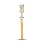 LADIES BRIDAL SET 2 1/2CT ROUND DIAMOND 14K YELLOW GOLD (CENTER STONE PRINCESS DIAMOND 2CT ) - Image 6