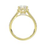 LADIES BRIDAL SET 3 1/2CT ROUND DIAMOND 14K YELLOW GOLD (CENTER STONE ROUND DIAMOND 2.00CT) - Image 3