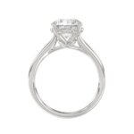 LADIES BRIDAL SET 4 1/10CT ROUND DIAMOND 14K WHITE GOLD (CENTER STONE ROUND DIAMOND 2 1/2CT) - Image 3