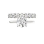 LADIES BRIDAL SET 4 1/10CT ROUND DIAMOND 14K WHITE GOLD (CENTER STONE ROUND DIAMOND 2 1/2CT) - Image 5