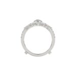 LADIES ENHANCERS RING 2 1/4CT ROUND/PEAR/MARQUISE DIAMOND 14K WHITE GOLD - Image 2