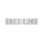 LADIES ETERNITY BAND 4 3/4CT PRINCESS DIAMOND 14K WHITE GOLD - Image 5