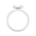 LADIES RING 1 1/8CT PEAR/MARQUISE DIAMOND 14K WHITE GOLD - Image 2