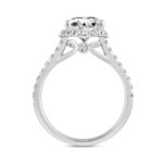 LADIES RING 2 1/2CT ROUND/PEAR DIAMOND 14K WHITE GOLD (CENTER STONE PEAR DIAMOND 2CT ) - Image 2